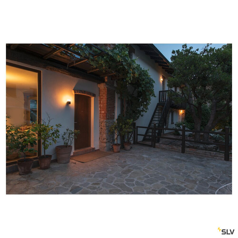 GRAFIT E27 square Sensor, anthracite wall-mounted light