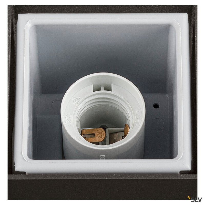 GRAFIT E27 90 Pole square, anthracite free-standing lamp