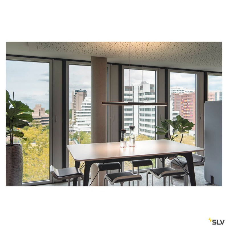 ONE LINEAR 100 PHASE up/down, black pendant light, 24W 2700/3000K