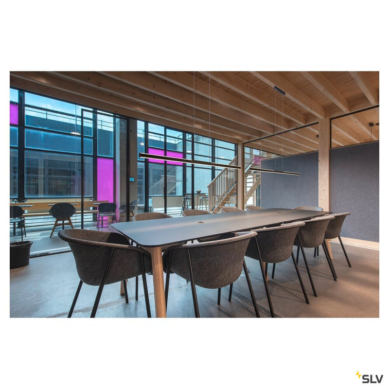 ONE LINEAR 140 PHASE up/down, black pendant light, 35W 2700/3000K