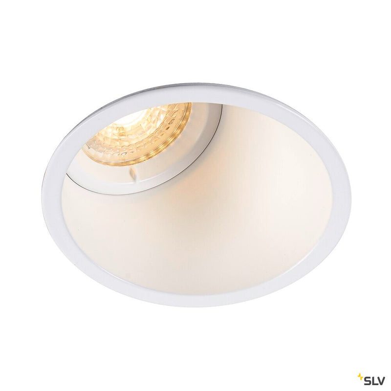 HORN-A, recessed fitting, QPAR51, round, matt white, max. 50W, incl. clip springs