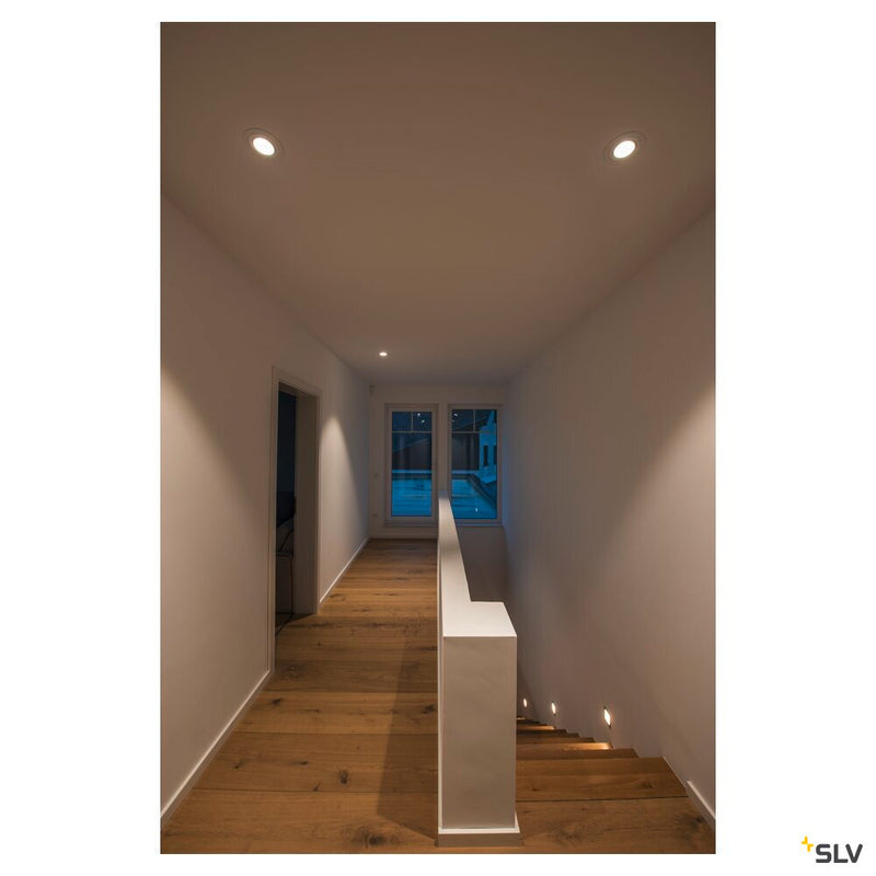 NEW TRIA 1 recessed fitting, single-headed, QPAR51, round, white, max. 50W, incl. clip springs