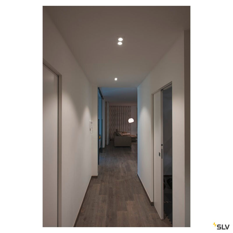 NEW TRIA 2 recessed fitting, double-headed, QPAR51, rectangular, white, max. 100W, incl. clip springs