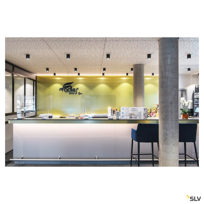 TRILEDO ROUND CL ceiling light, LED, 3000K, round, matt black, 38°, 6.2W, incl. driver