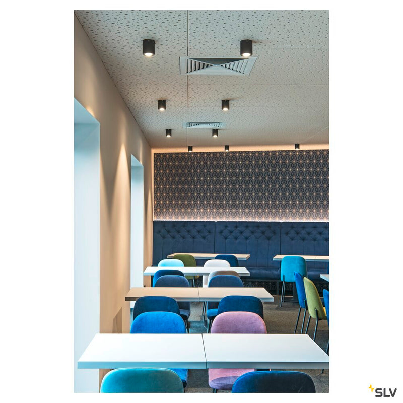 TRILEDO ROUND CL ceiling light, LED, 3000K, round, matt black, 38°, 6.2W, incl. driver