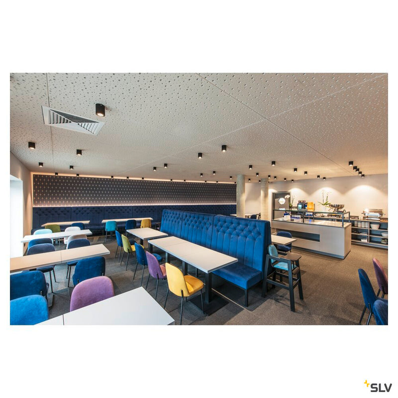 TRILEDO ROUND CL ceiling light, LED, 3000K, round, matt black, 38°, 6.2W, incl. driver