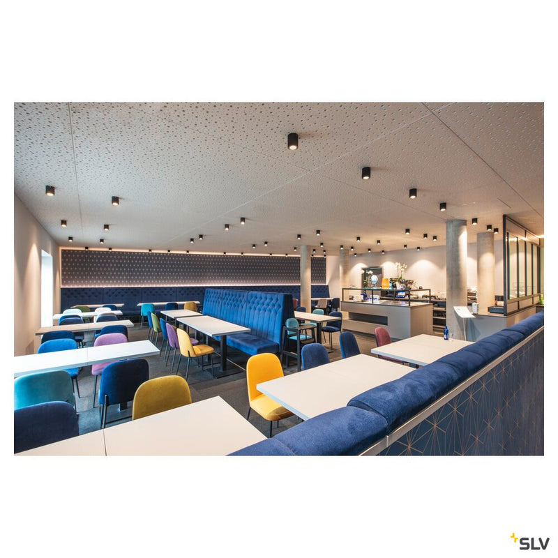 TRILEDO ROUND CL ceiling light, LED, 3000K, round, matt black, 38°, 6.2W, incl. driver