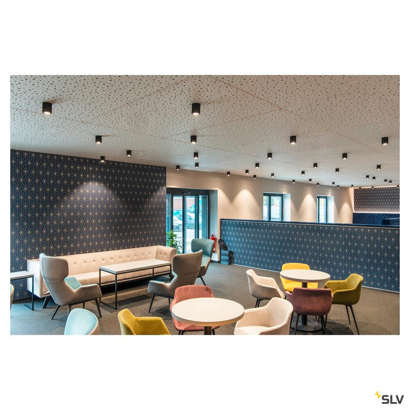 TRILEDO ROUND CL ceiling light, LED, 3000K, round, matt black, 38°, 6.2W, incl. driver