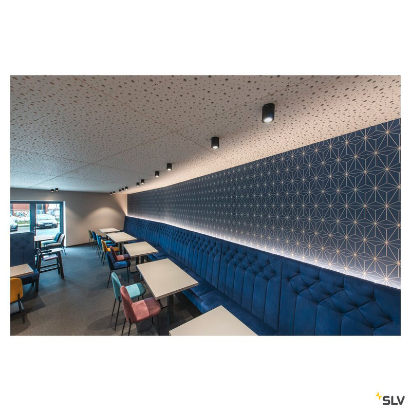 TRILEDO ROUND CL ceiling light, LED, 3000K, round, matt black, 38°, 6.2W, incl. driver