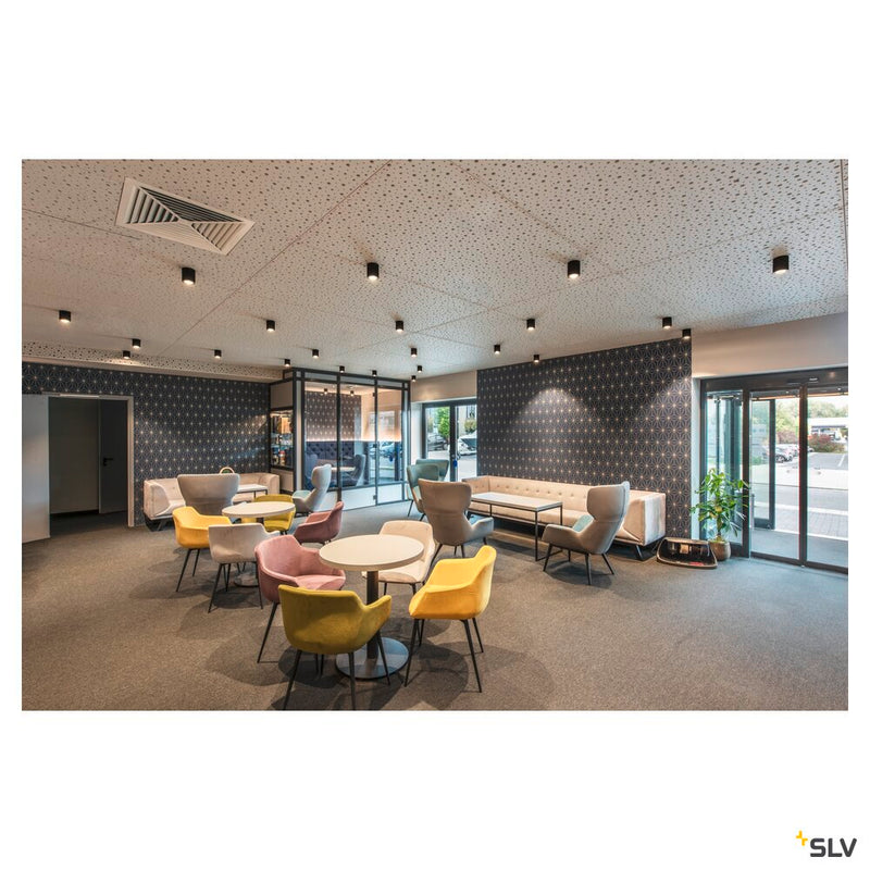 TRILEDO ROUND CL ceiling light, LED, 3000K, round, matt black, 38°, 6.2W, incl. driver