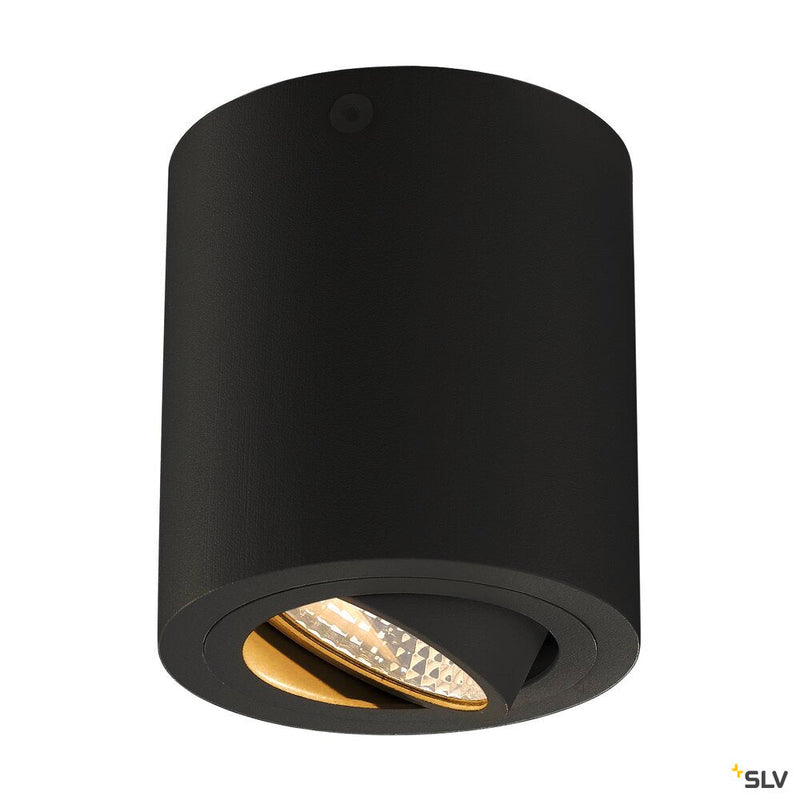TRILEDO ROUND CL ceiling light, LED, 3000K, round, matt black, 38°, 6.2W, incl. driver