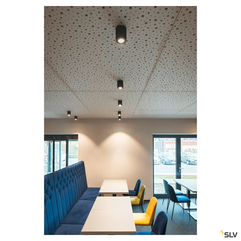 TRILEDO ROUND CL ceiling light, LED, 3000K, round, matt black, 38°, 6.2W, incl. driver