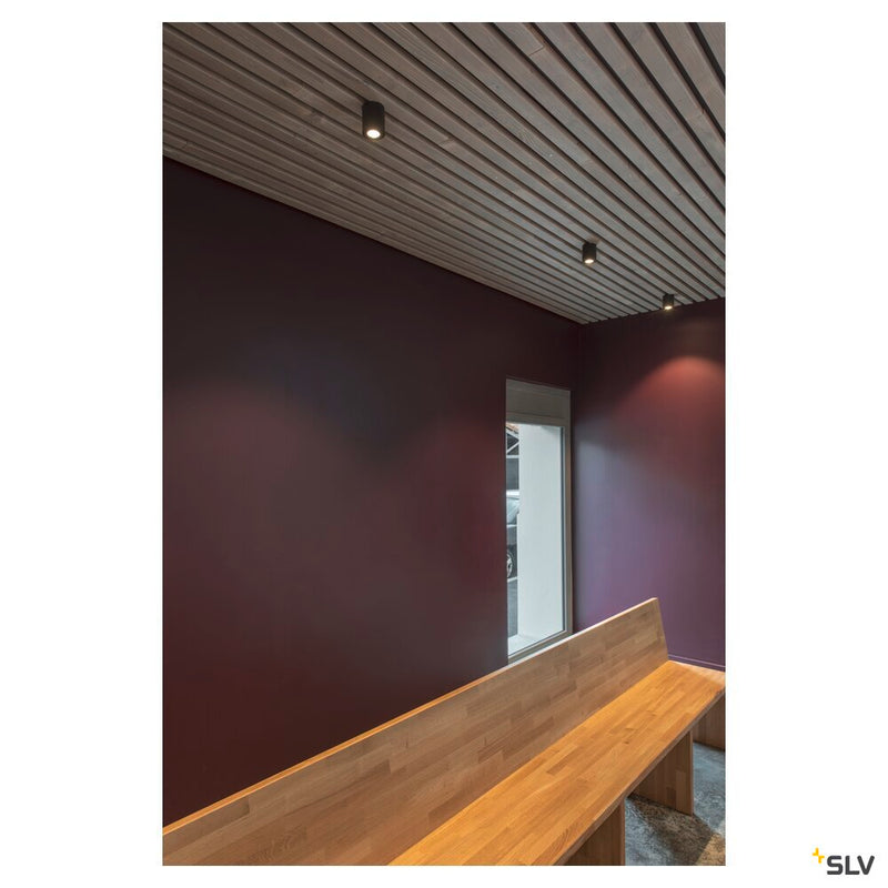 TRILEDO ROUND CL ceiling light, LED, 3000K, round, matt black, 38°, 6.2W, incl. driver