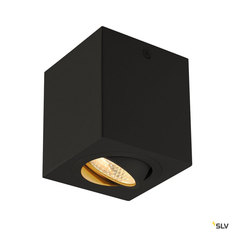 TRILEDO SQUARE CL ceiling light, LED, 3000K, square, matt black, 38°, 6.2W, incl. driver