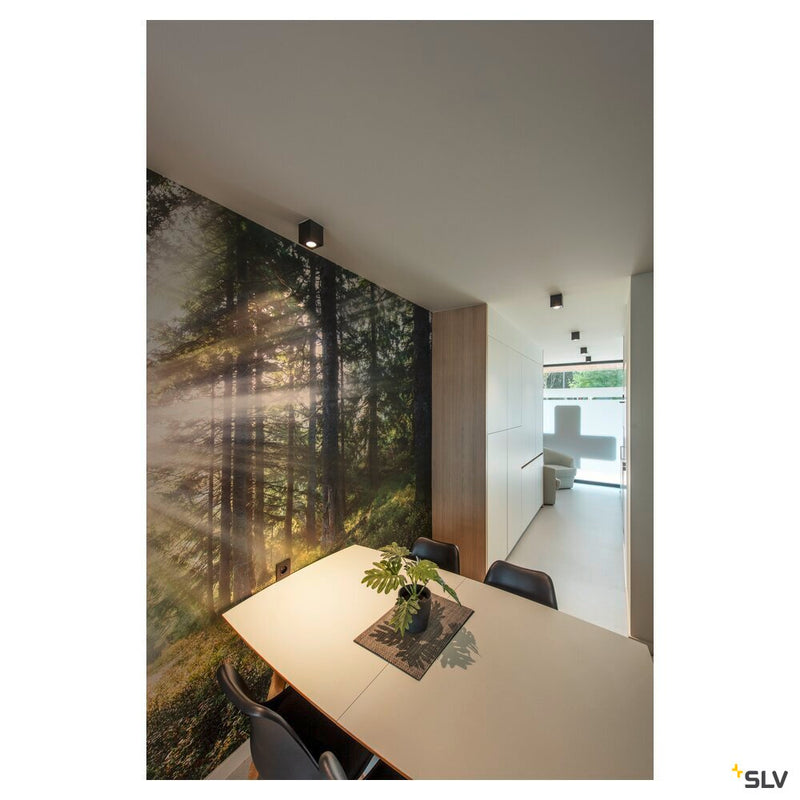 TRILEDO SQUARE CL ceiling light, LED, 3000K, square, matt black, 38°, 6.2W, incl. driver