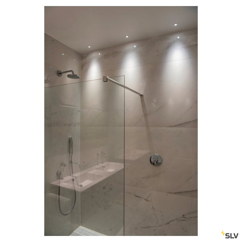 NEW TRIA MINI SET recessed fitting, LED, 3000K, round, matt white, 30°, incl. driver, clip springs