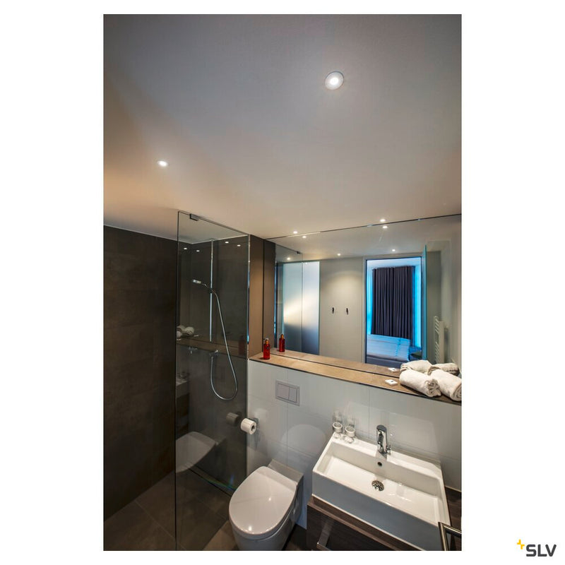 H-LIGHT 1, recessed fitting, LED, 2700K, round, white, 20°, 11,5W, incl. driver, clip spring