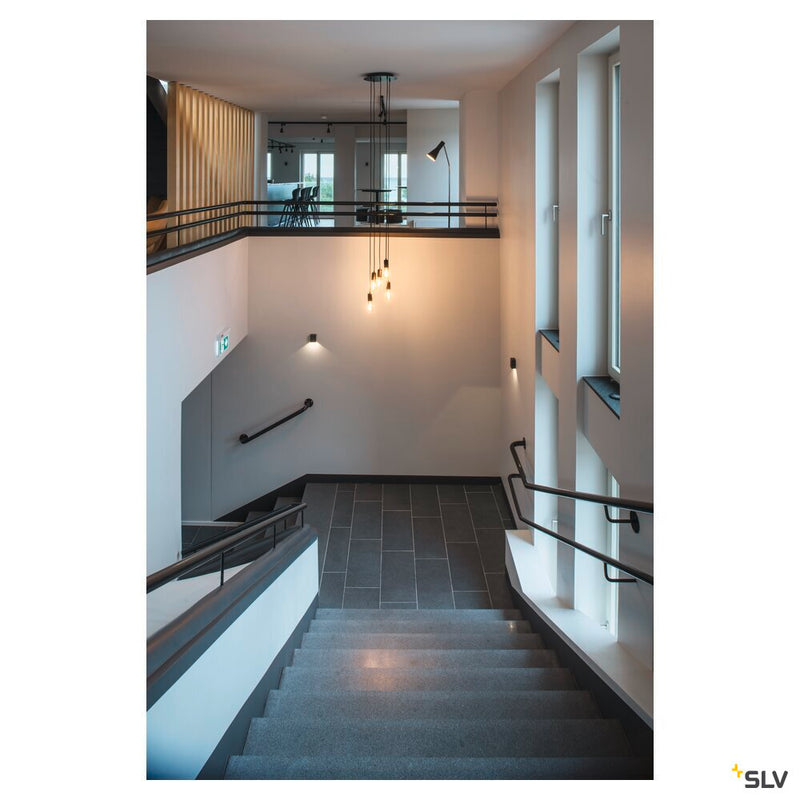 QUAD 1, wall light, LED, 3000K, IP44, square, anthracite, 4.6W
