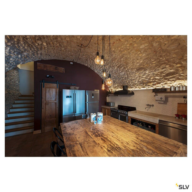 FITU, pendant, A60, round, black, 5m cable with open cable end, max. 60W