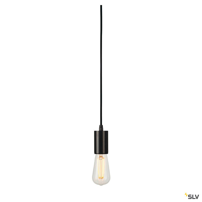 FITU, pendant, A60, round, black, 5m cable with open cable end, max. 60W
