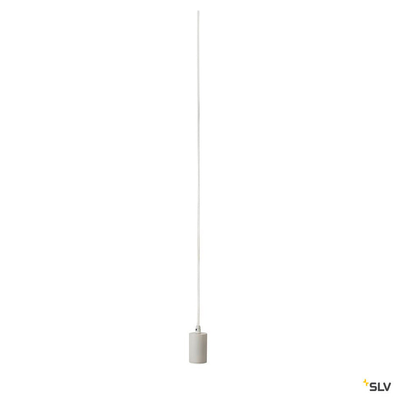 FITU pendant, A60, round, white, 5m cable with open cable end, max. 60W