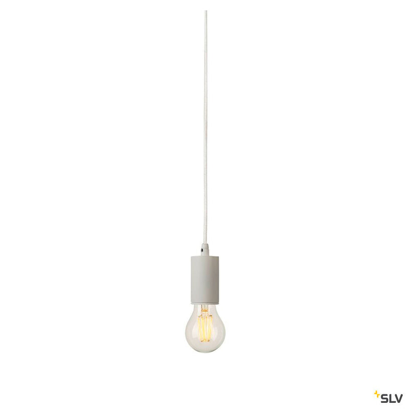 FITU pendant, A60, round, white, 5m cable with open cable end, max. 60W