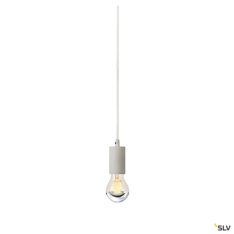 FITU pendant, A60, round, white, 5m cable with open cable end, max. 60W