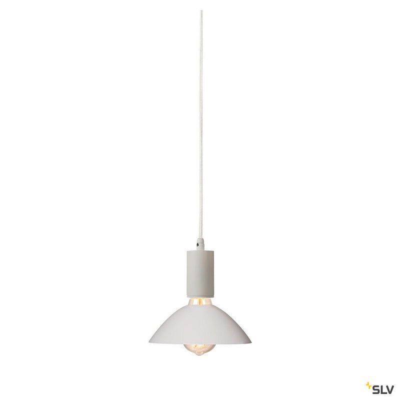 FITU pendant, A60, round, white, 5m cable with open cable end, max. 60W