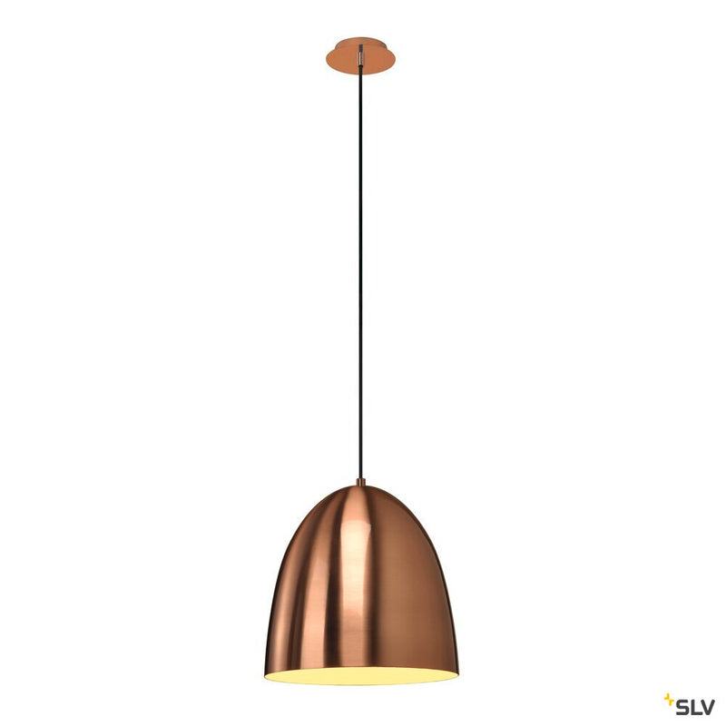 PARA CONE 30, pendant, TC-(D,H,T,Q)SE, round, brushed copper, Ø 30 cm, max. 60W