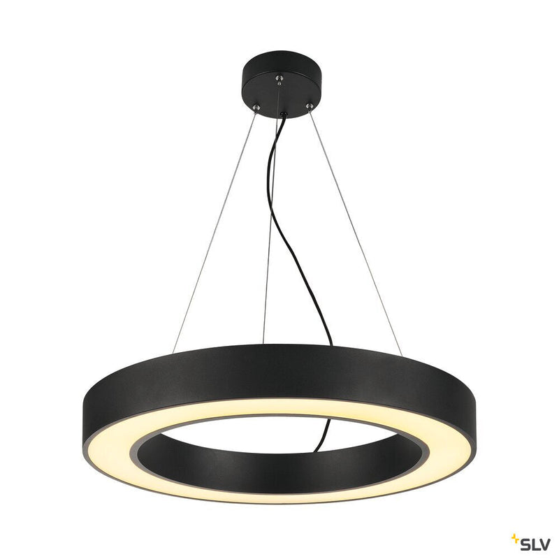 MEDO RING, pendant, LED, black, Ø 60 cm, incl. LED driver