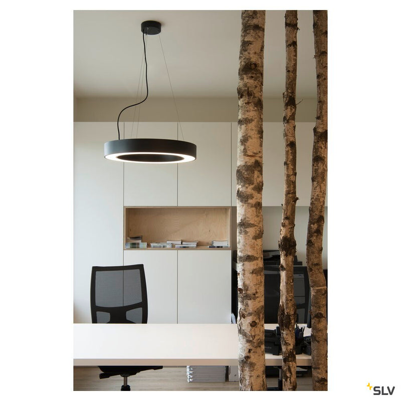 MEDO RING, pendant, LED, black, Ø 60 cm, incl. LED driver