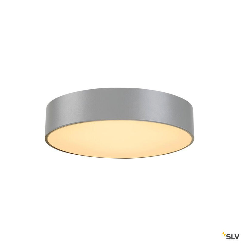 MEDO 40 ceiling light, LED, 3000K, round, silver-grey, Ø 38 cm, can be converted to a pendant, 31 W