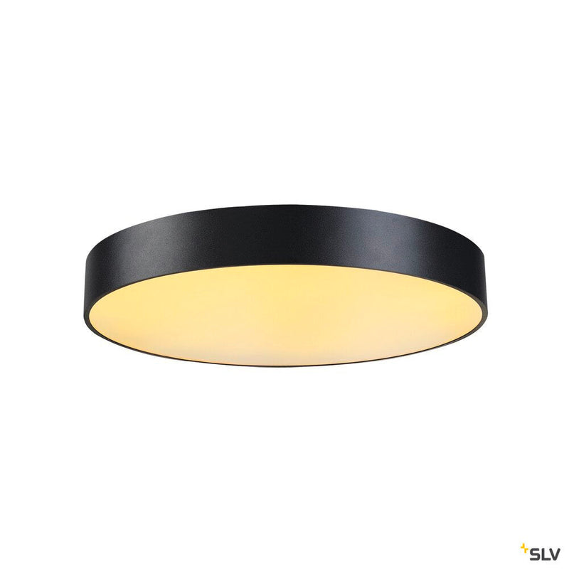 MEDO 60 ceiling light, LED, 3000K, round, black, Ø 60 cm, can be converted to a pendant, 40 W