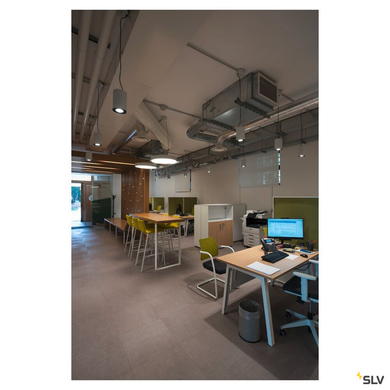 SUPROS PD, Indoor LED pendant, round, white, 3000K, 60° reflector, CRI90, 3380lm