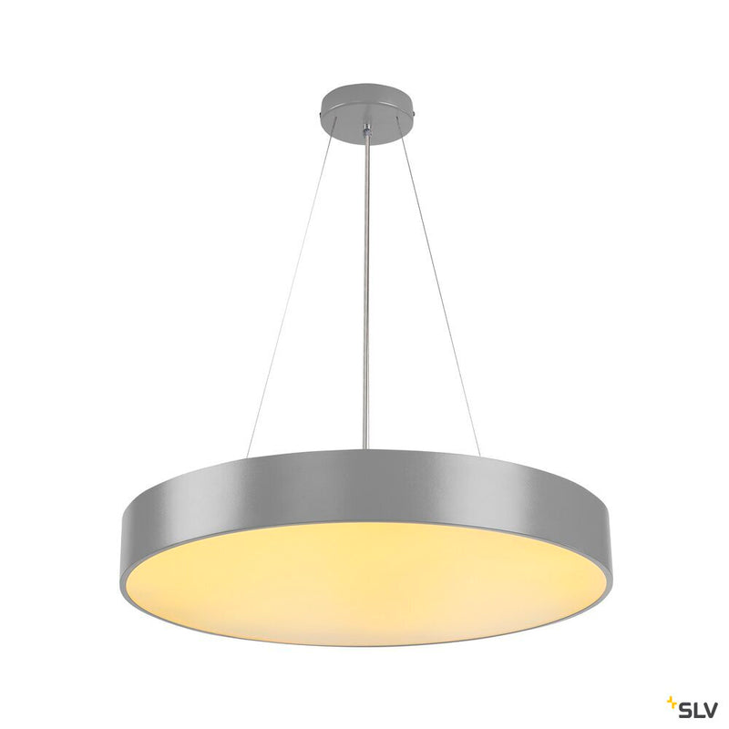 MEDO 60 ceiling light, LED, 3000K, round, silver-grey, Ø 60 cm, can be converted to a pendant, 40 W