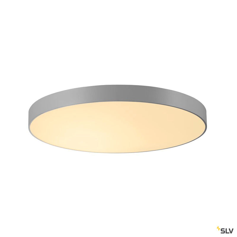 MEDO 90 ceiling light, LED, 3000K, round, silver-grey, Ø 90 cm, can be converted to a pendant, 120W