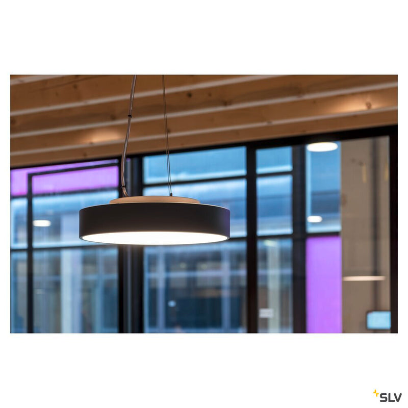 SUSPENSION SET, for MEDO round pendant, round, black, 5-wire