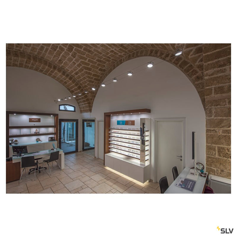 NEW TRIA 68 I CS, Indoor LED recessed ceiling light alu round 3000K 38° incl. driver clip springs