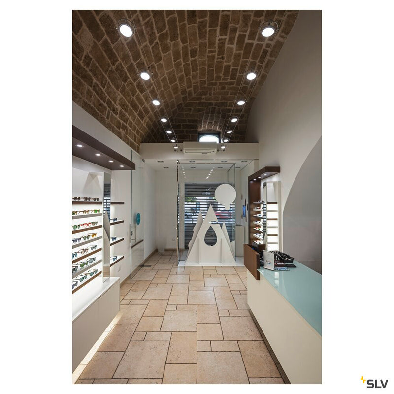 NEW TRIA 68 I CS, Indoor LED recessed ceiling light alu round 3000K 38° incl. driver clip springs