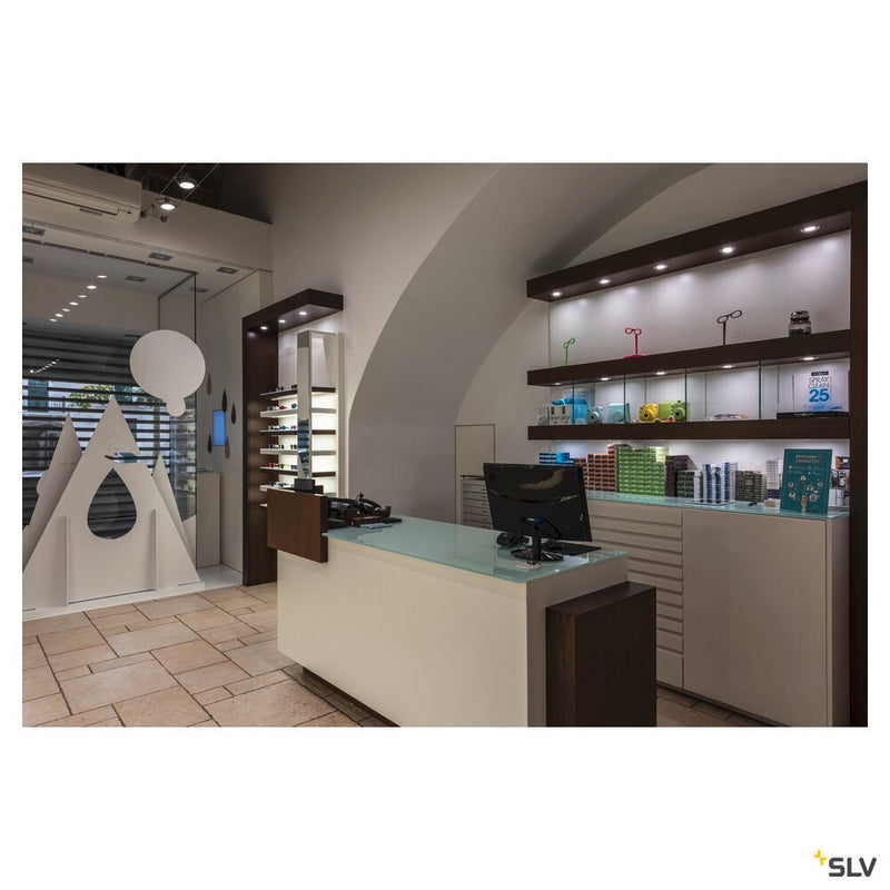 NEW TRIA 68 I CS, Indoor LED recessed ceiling light alu round 3000K 38° incl. driver clip springs