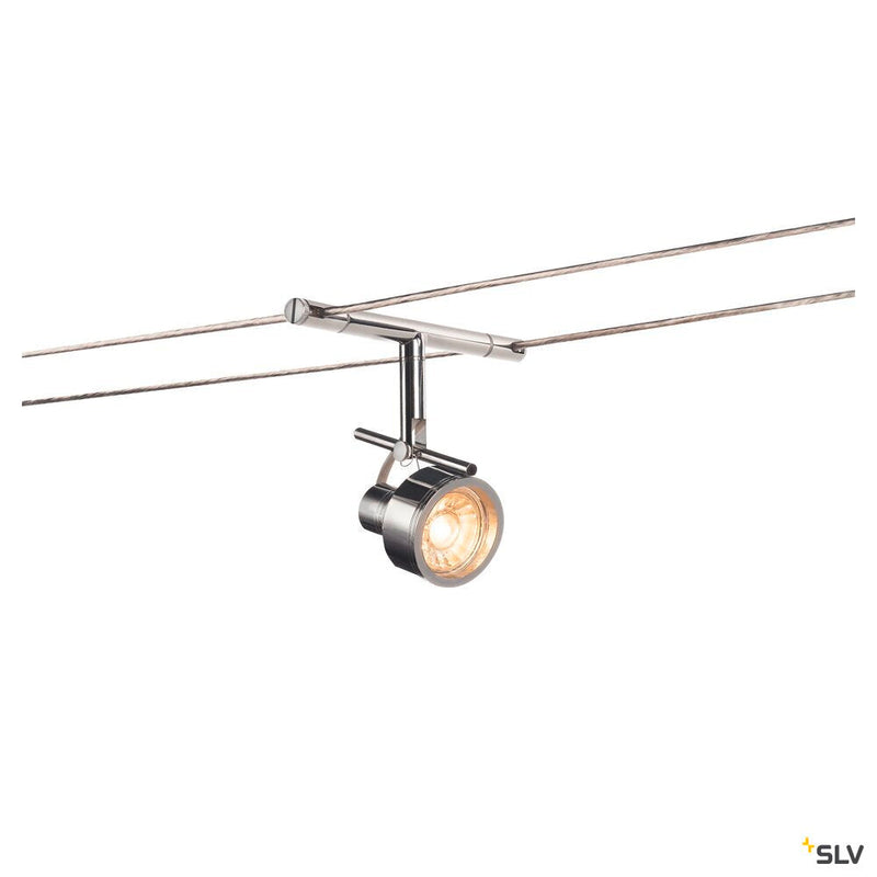 SALUNA, cable luminaire for TENSEO low-voltage cable system, QR-C51, chrome