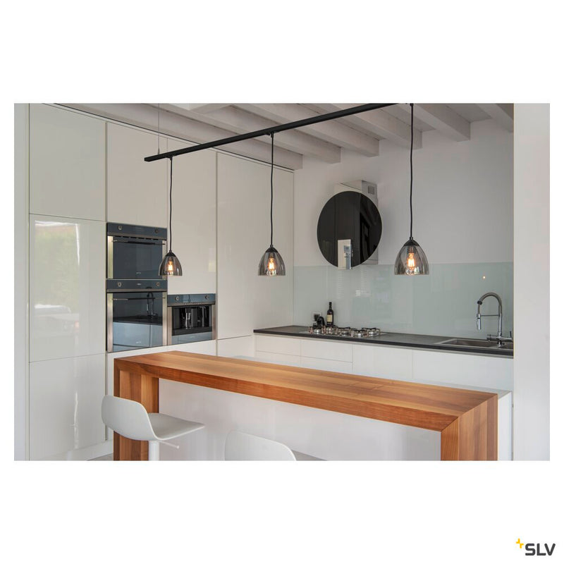 PARA CONE GL GU10, black / transparent pendant light