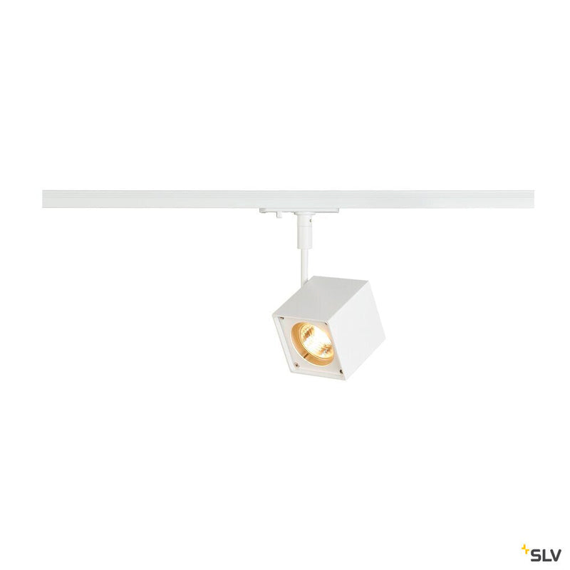 ALTRA DICE, spot for 240V 1-phase track, LED GU10 51 mm, square, white, 50W, incl. 1-phase adapter