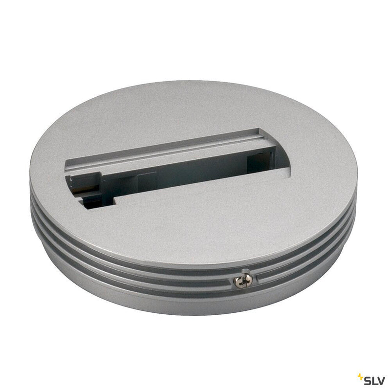 CEILING PLATE for 1-phase high-voltage surface-mounted track, silver-grey