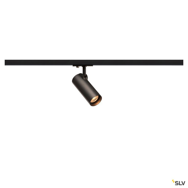 HELIA 50, spot for 1-circuit high-voltage track, LED, 3000K, black, 35°, incl. 1-circuit adapter