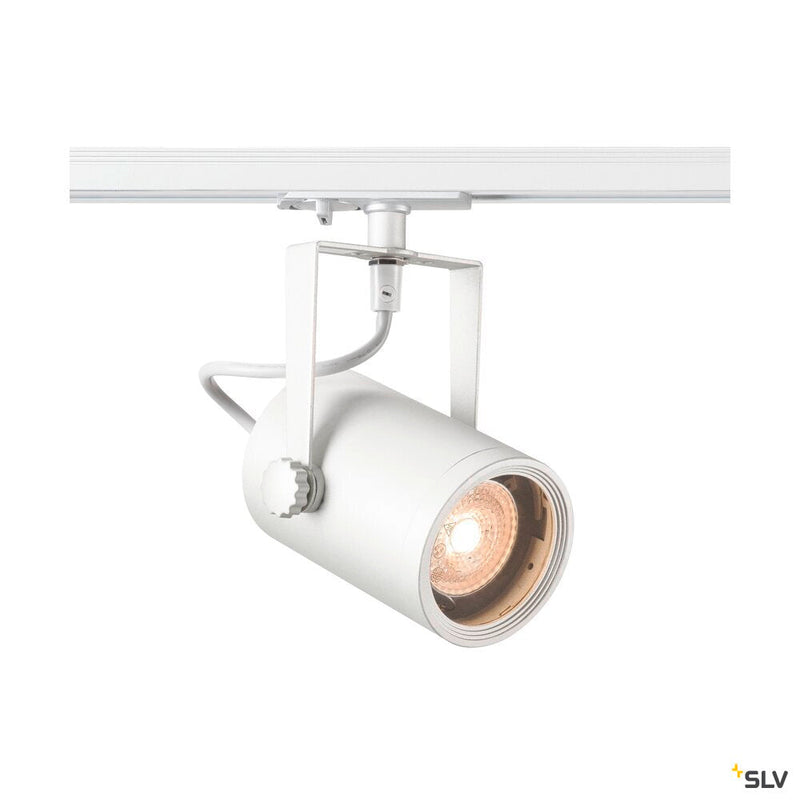 EURO SPOT spot for 1-phase high-voltage bus bar, QPAR51, white, max. 25W, incl. 1-phase adapter