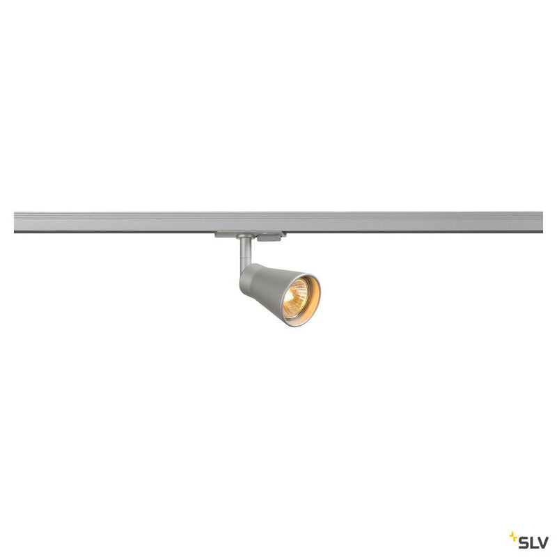 AVO spot for 240V 1-phase track, QPAR51, silver, max. 50W