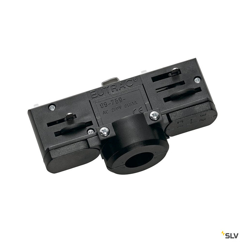 PENDANT ADAPTER for 240V 3-phase track, black, incl. installation accessories