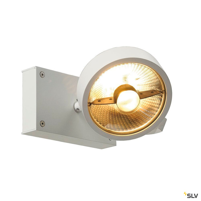 KALU wall and ceiling light, single-headed, QPAR111, round, matt white, max. 75 W