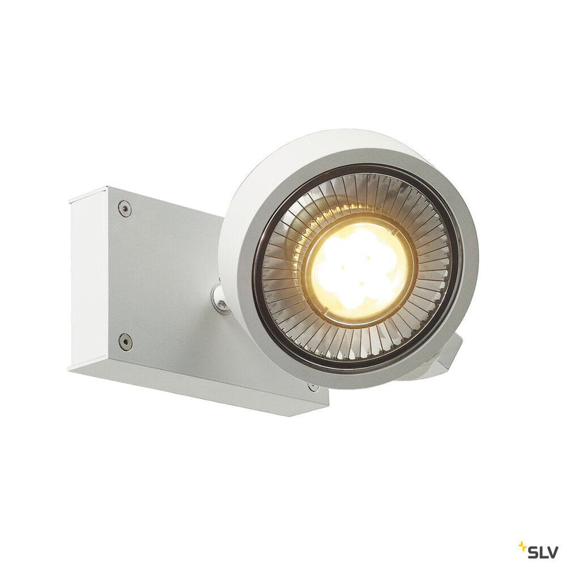 KALU wall and ceiling light, single-headed, QPAR111, round, matt white, max. 75 W